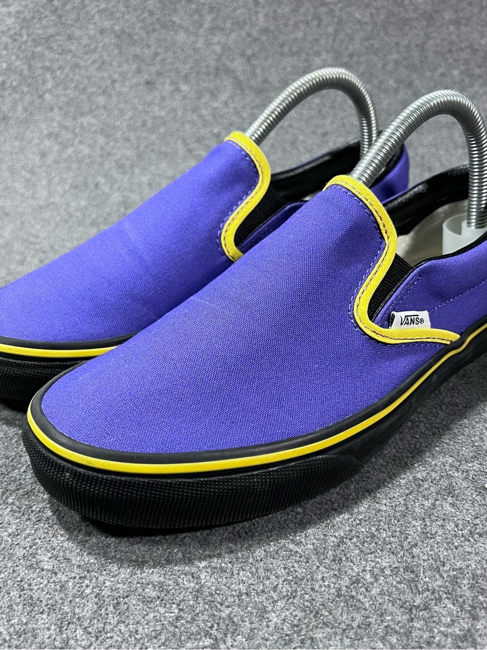 VANS Custom Classic Wide Slip On Sneakers Purple/Gold Game Day ECU Womens Size 8